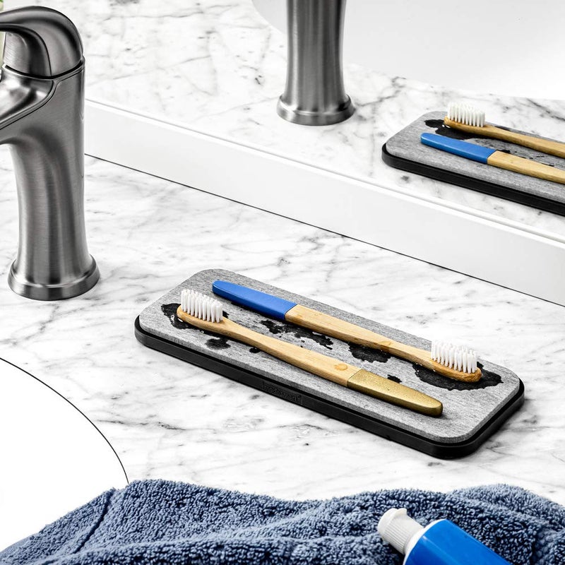 madesmart Sink Tray-Granite, Drying Stone Collection, Non-Slip Base - Image 3